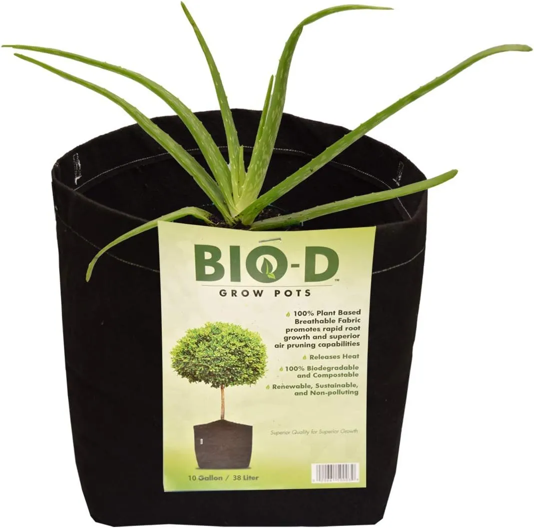 10 Gallon 3-Pack Biodegradable Fabric Plant Grow Bag Heavy Duty Environmentally Friendly