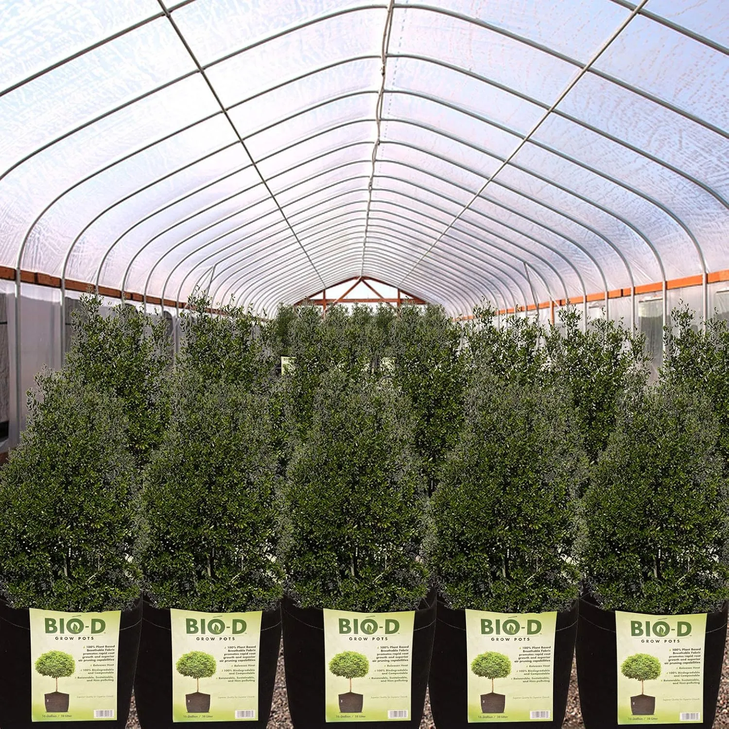 10 Gallon 3-Pack Biodegradable Fabric Plant Grow Bag Heavy Duty Environmentally Friendly