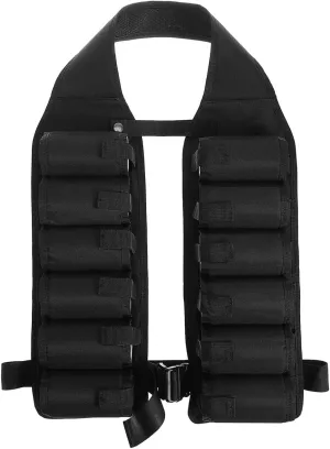 12 Pocket Can Vest Mountaineering Outdoor Beer Belt Drink Storage Waist Bag for Carrying Travel Supplies (Black)