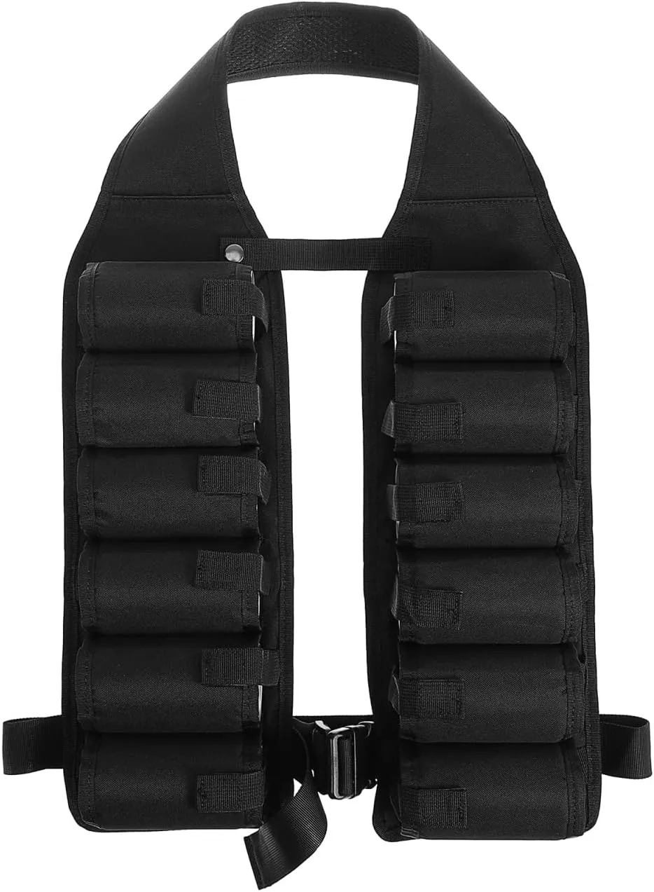 12 Pocket Can Vest Mountaineering Outdoor Beer Belt Drink Storage Waist Bag for Carrying Travel Supplies (Black)