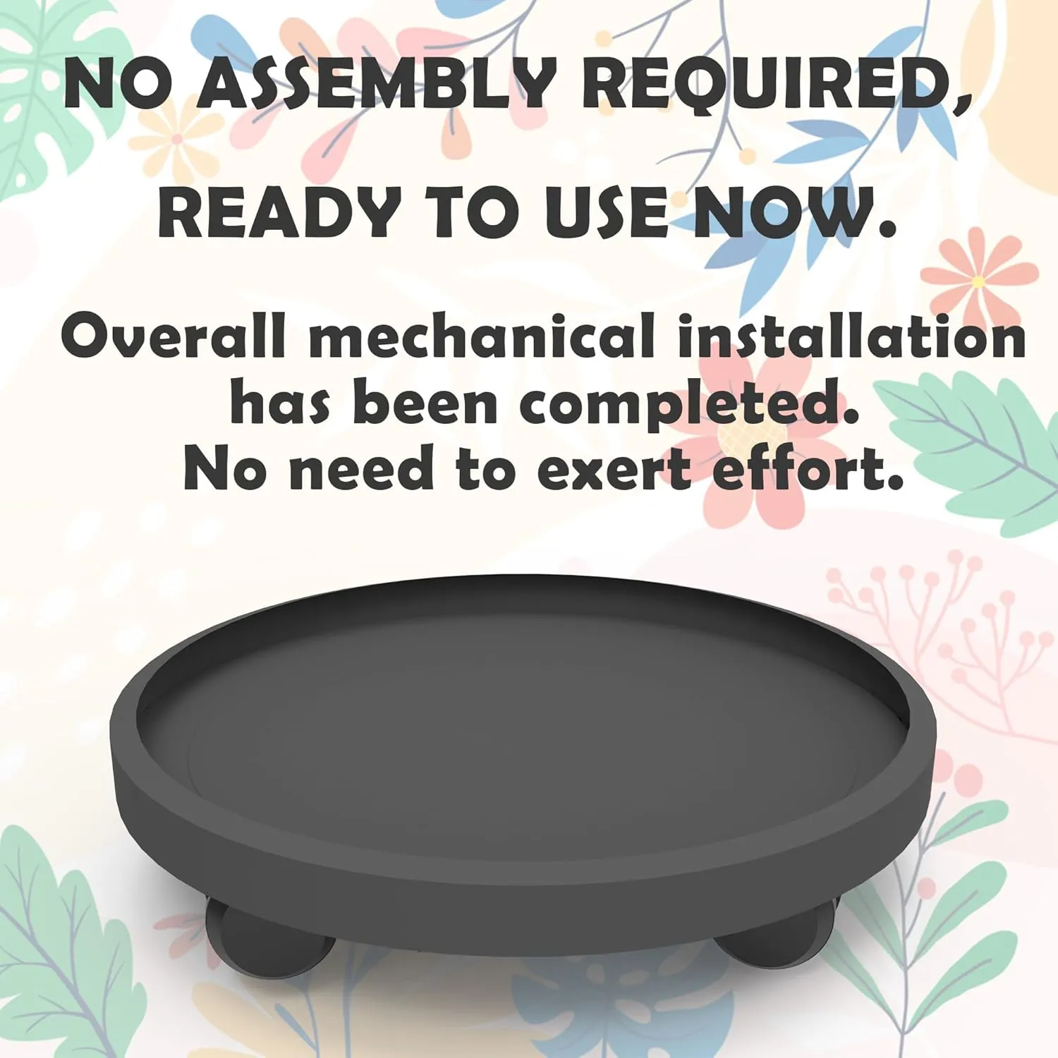14 Inch Heavy Duty Plant Caddie with Wheels,Rolling Plant Stand Pot Trolley,Wheeled Planter Saucer Tray,Potted Flower Mover Dolly with Casters Round Coaster for Indoor Outdoor