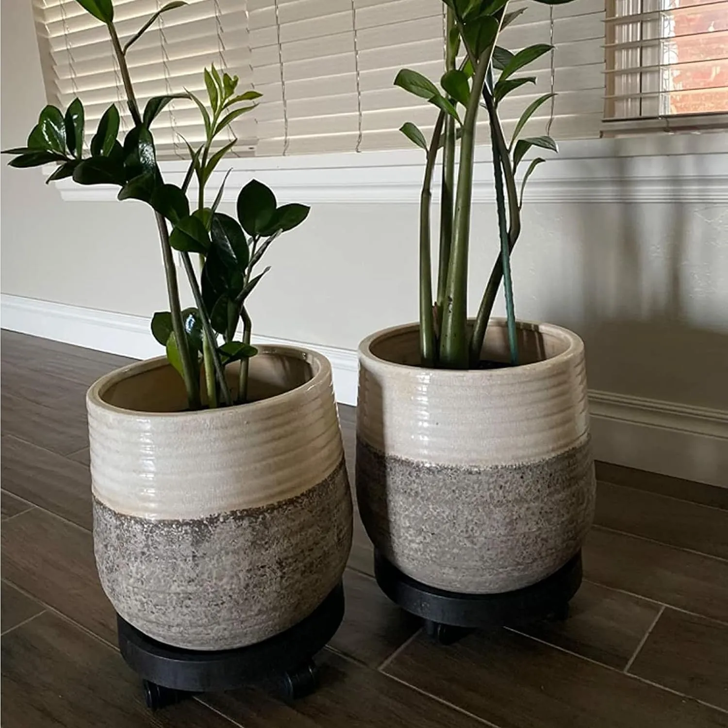 14 Inch Heavy Duty Plant Caddie with Wheels,Rolling Plant Stand Pot Trolley,Wheeled Planter Saucer Tray,Potted Flower Mover Dolly with Casters Round Coaster for Indoor Outdoor