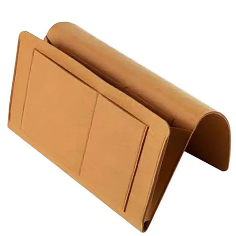 1pcs Felt Bedside Storage Bag Pouch Bed Desk Bag Sofa TV Remote Control Hanging Caddy Couch Storage Organizer Bed Holder Pockets