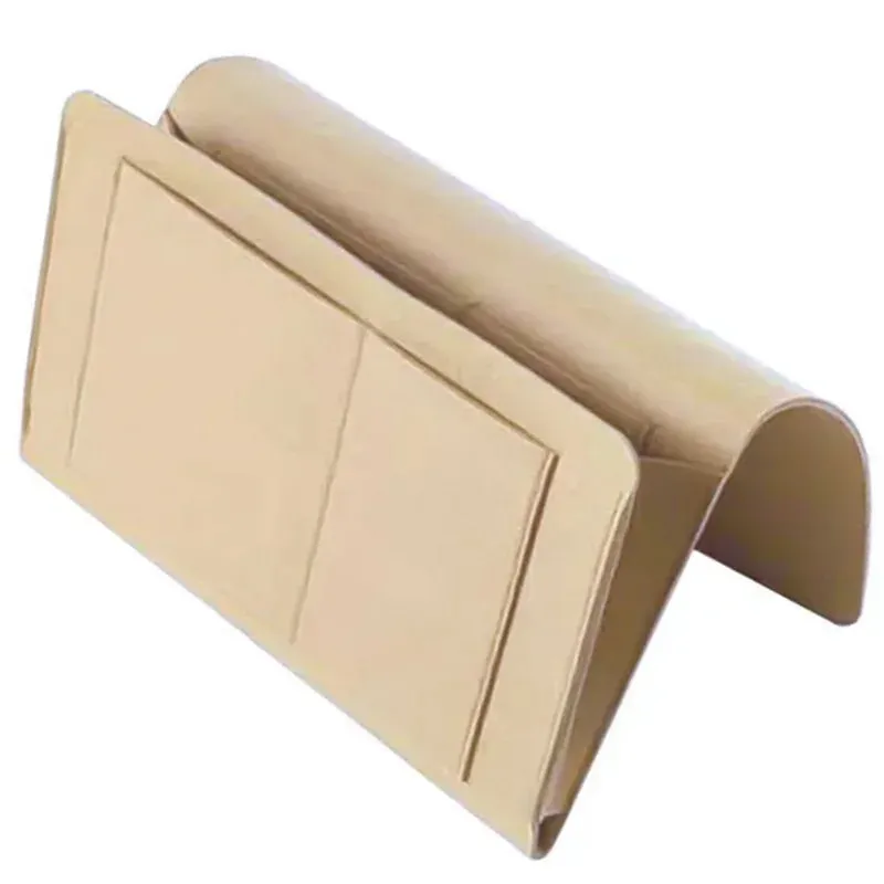 1pcs Felt Bedside Storage Bag Pouch Bed Desk Bag Sofa TV Remote Control Hanging Caddy Couch Storage Organizer Bed Holder Pockets
