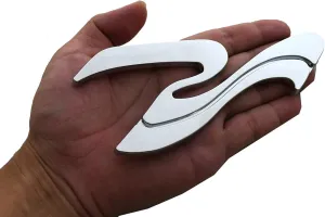 1x New SR Wave Logo 3D Badge Emblem Replacement for SEA RAY SEARAY Part Nameplate 205575 SR (Chome)