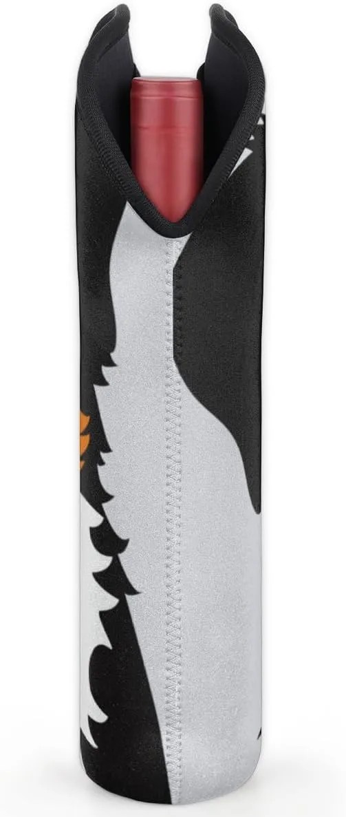 2 Bottle Wine Carrier Tote Bag Bernese Mountain Dog Insulated Neoprene Wine Bottle Holder Portable Wine Cooler Bag with Secure Carry Handle for Travel Picnic Birthday Party