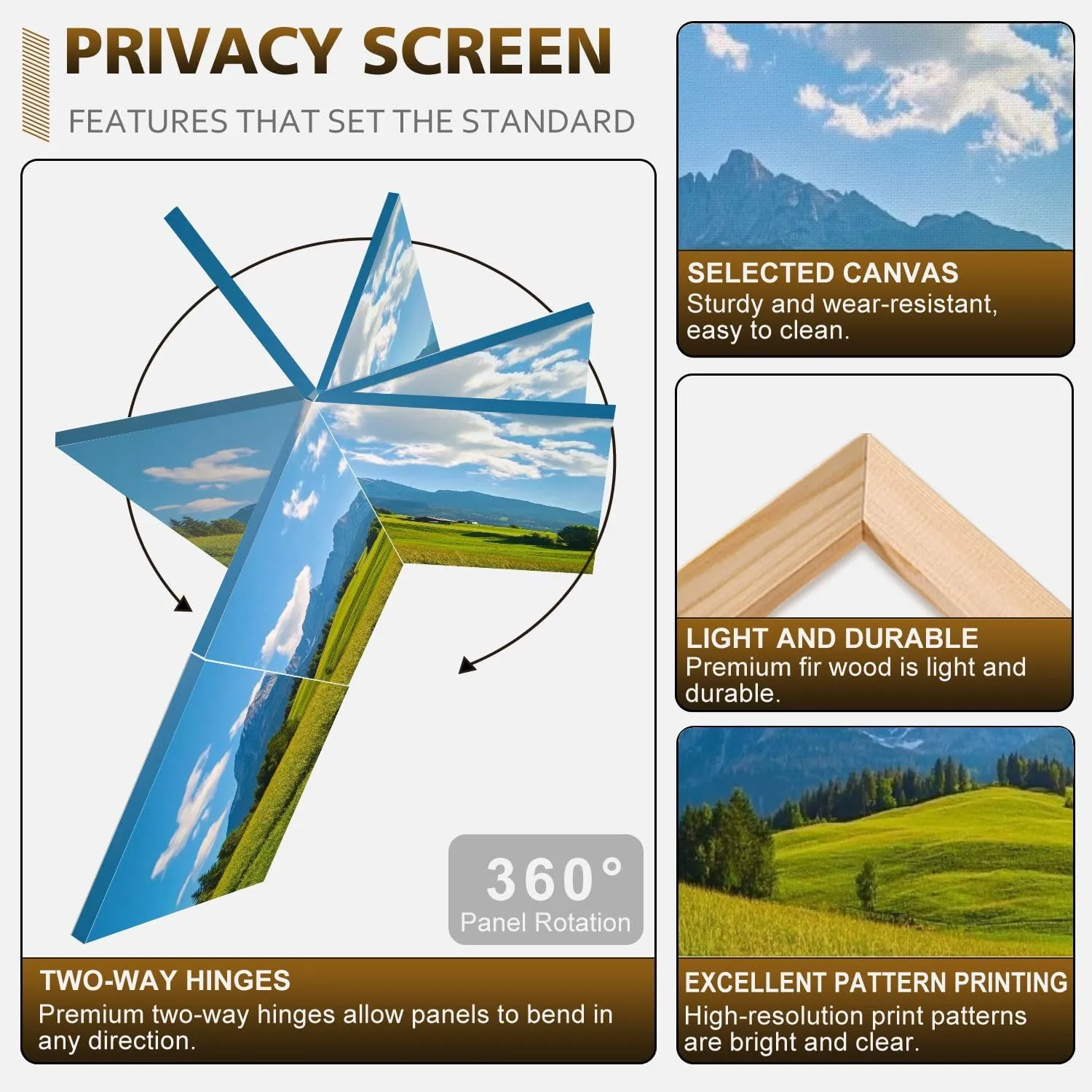 2 Ft Room Divider Screen Idyllic Alpine Scenery Farmhouse Front Wilder Austria Portable Short Canvas Folding Screen 3 Panel Freestanding Separator Privacy Partition Indoor Home Office