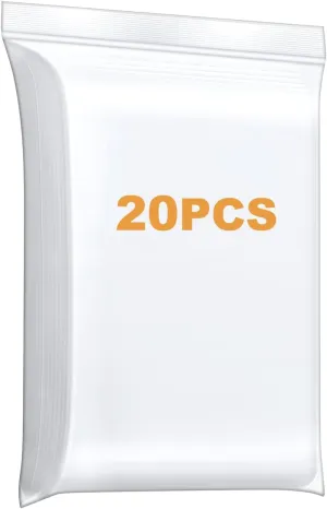 20 PCS 13" x 15" Thick 4 Mil Large Clear Zip Poly Lock Plastic Bags Seal Reclosable Zip Bag Heavy-Duty Clothing T-Shirt Toys Snacks Zipper Bags