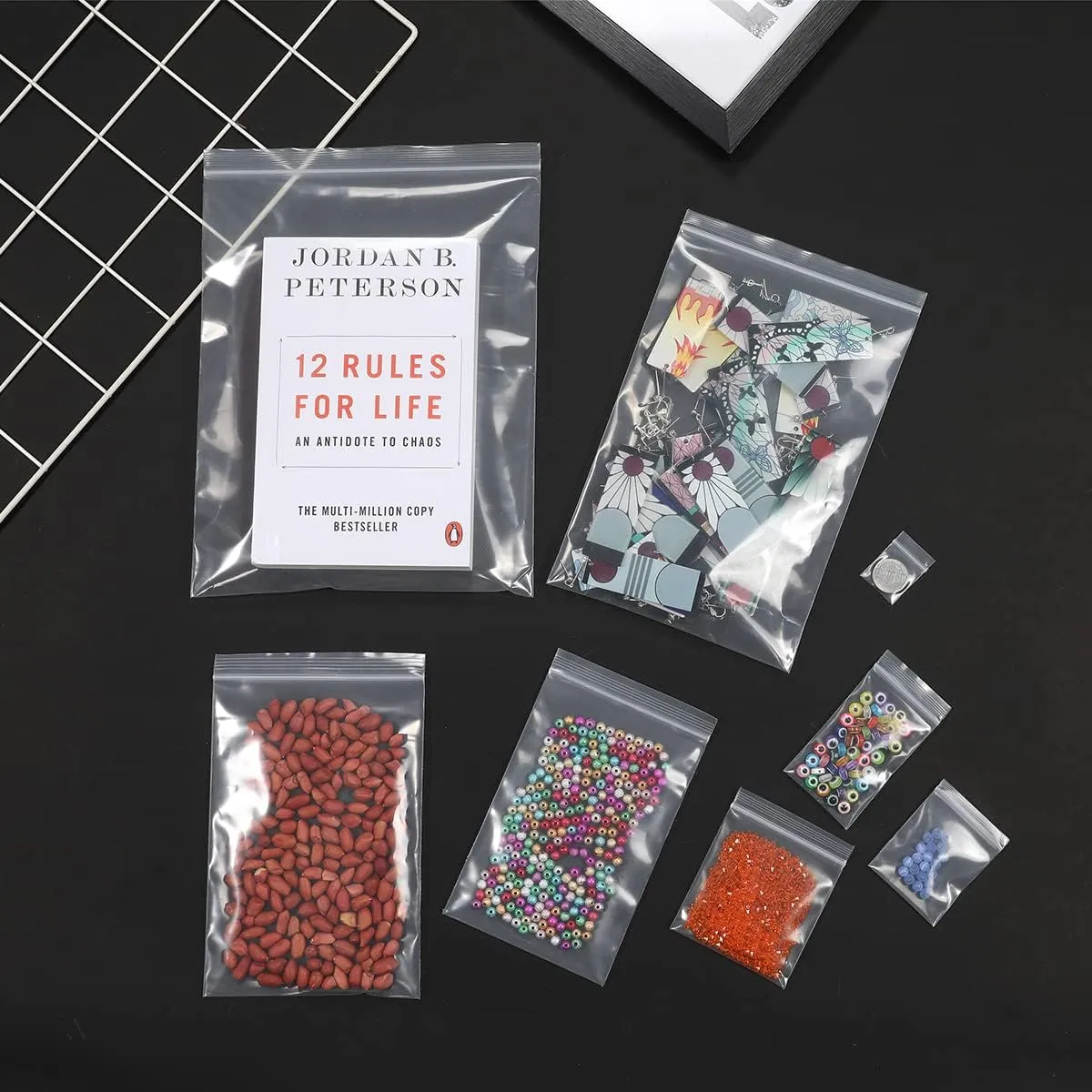 20 PCS 13" x 15" Thick 4 Mil Large Clear Zip Poly Lock Plastic Bags Seal Reclosable Zip Bag Heavy-Duty Clothing T-Shirt Toys Snacks Zipper Bags