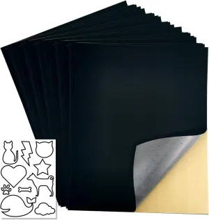 20 Pcs Self Adhesive Velvet Sheet，Self Adhesive Flocked Fabric for Jewelry Drawer, Storage Box Lining (Black)