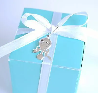 20 Silver Metal Baby Rattle Charms Baby Shower Gender Reveal Thank You Favors