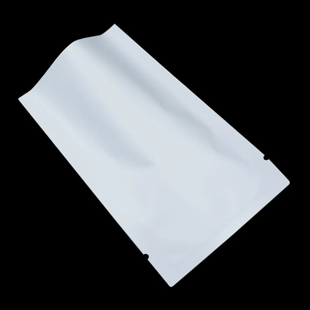 200 Pieces Mylar Bags Open Top Food Storage Bags Matte Foil Bag Flat Heat Vacuum Seal Aluminum Pouch for Candy Packing (3.54x5.12 inch, White)