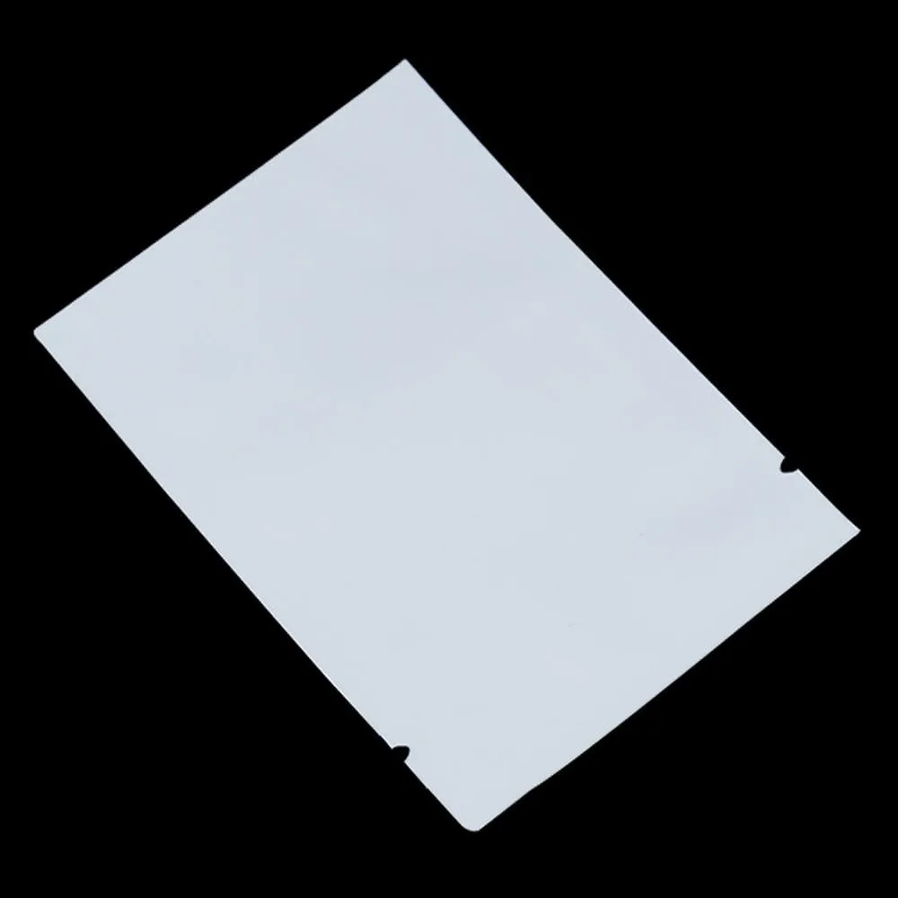 200 Pieces Mylar Bags Open Top Food Storage Bags Matte Foil Bag Flat Heat Vacuum Seal Aluminum Pouch for Candy Packing (3.54x5.12 inch, White)