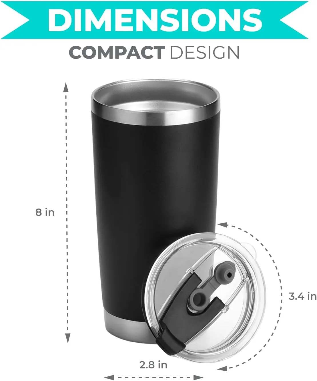 20oz Insulated Coffee Tumbler - Great Gardening Gifts For Women and Men – Gifts For Plant Lovers - A Funny Gift for Mom or Dad (Happy Hoe)