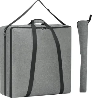 24" Dog Playpen Storage Bag, Suitable for Foldable Exercise Pet Playpens, Dog Fence Travel Bag With Handles For Camping and RV Trip, Waterproof Oxford Fabric Grey