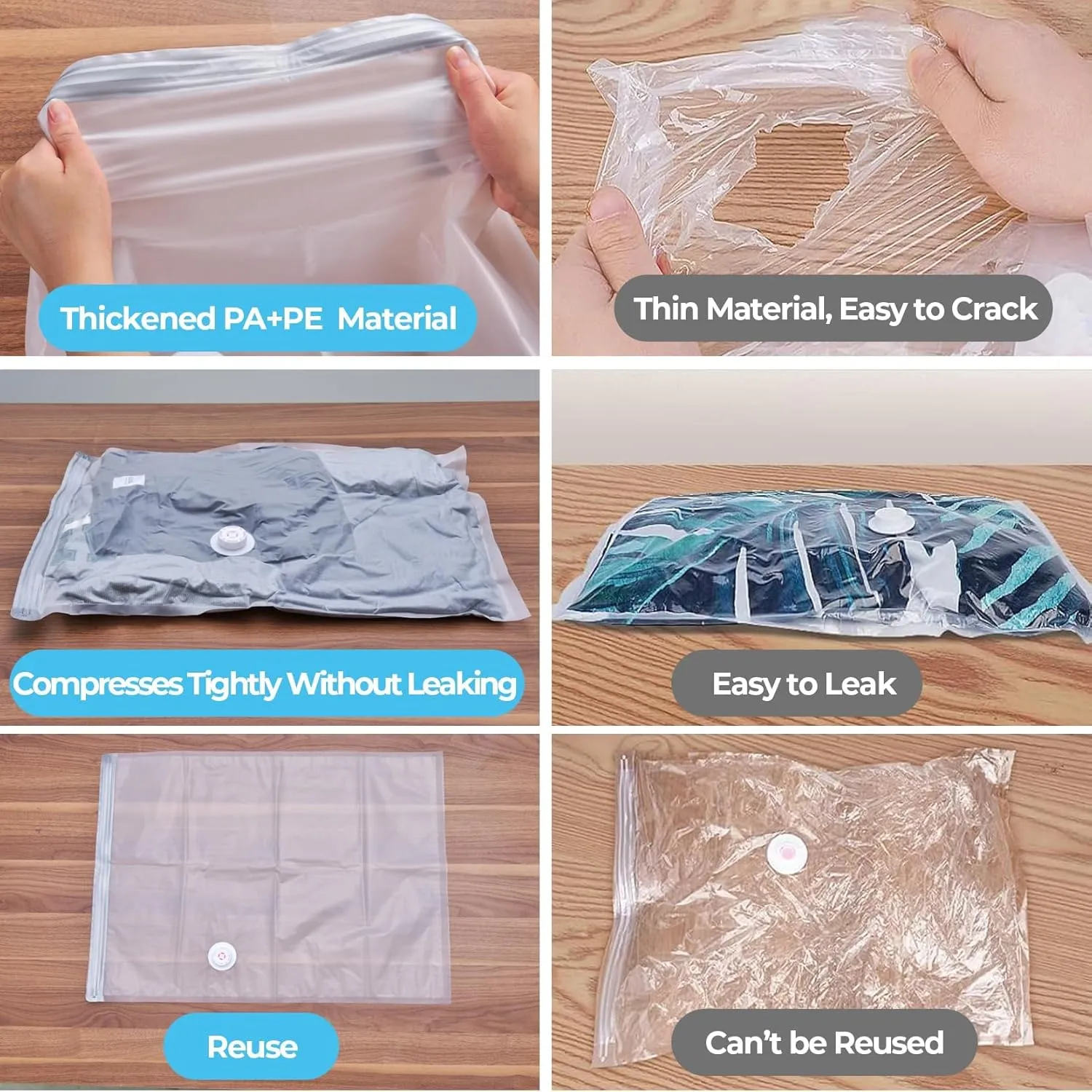 25 Pack Vacuum Storage Bags, Vacuum Sealed Storage Bags (3Jumbo/4Large/6Medium/6Small/6Roll), Space Saver Bag for Clothes, Blanket, Duvets, Pillows, Bedding,Comforters, Travel (Air Pump Not Included)