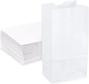 2lb White Paper Bags-Pack of 500ct