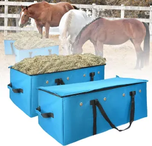 2pcs Hay Bale Storage Bag,Heavy Duty 1200D Oxford Fabric Hay Bale Bag Extra Large Hay Bag for Hay Transport and Storage，45x19.7x18.5 Inch