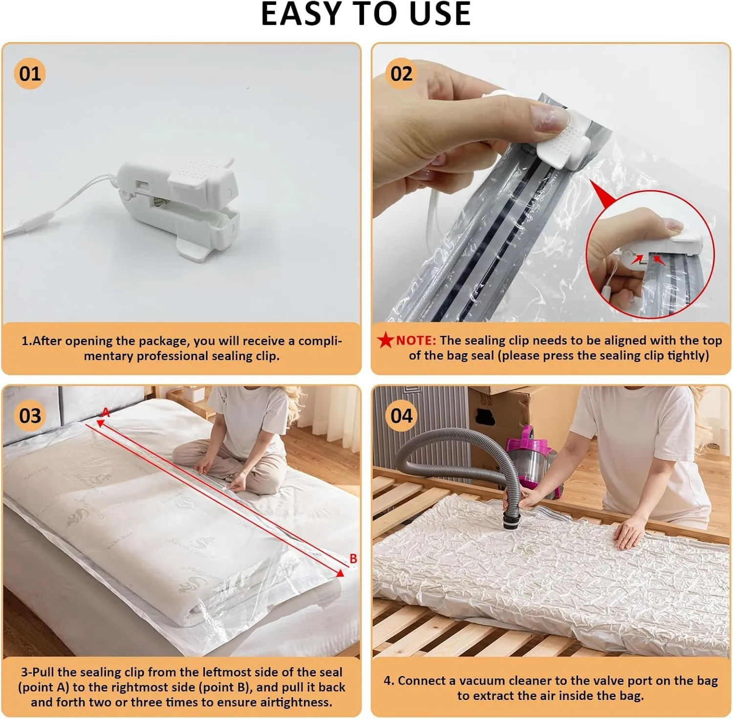 2pcs Mattress Vacuum Bag,240x120cm Space Saver Vacuum Storage Bags,Oversized Vacuum Bags,Twin Mattress Vacuum Bag King, Mattress Bag Vacuum Sealer Bag for Memory Foam Mattress Moving Shipping Storage