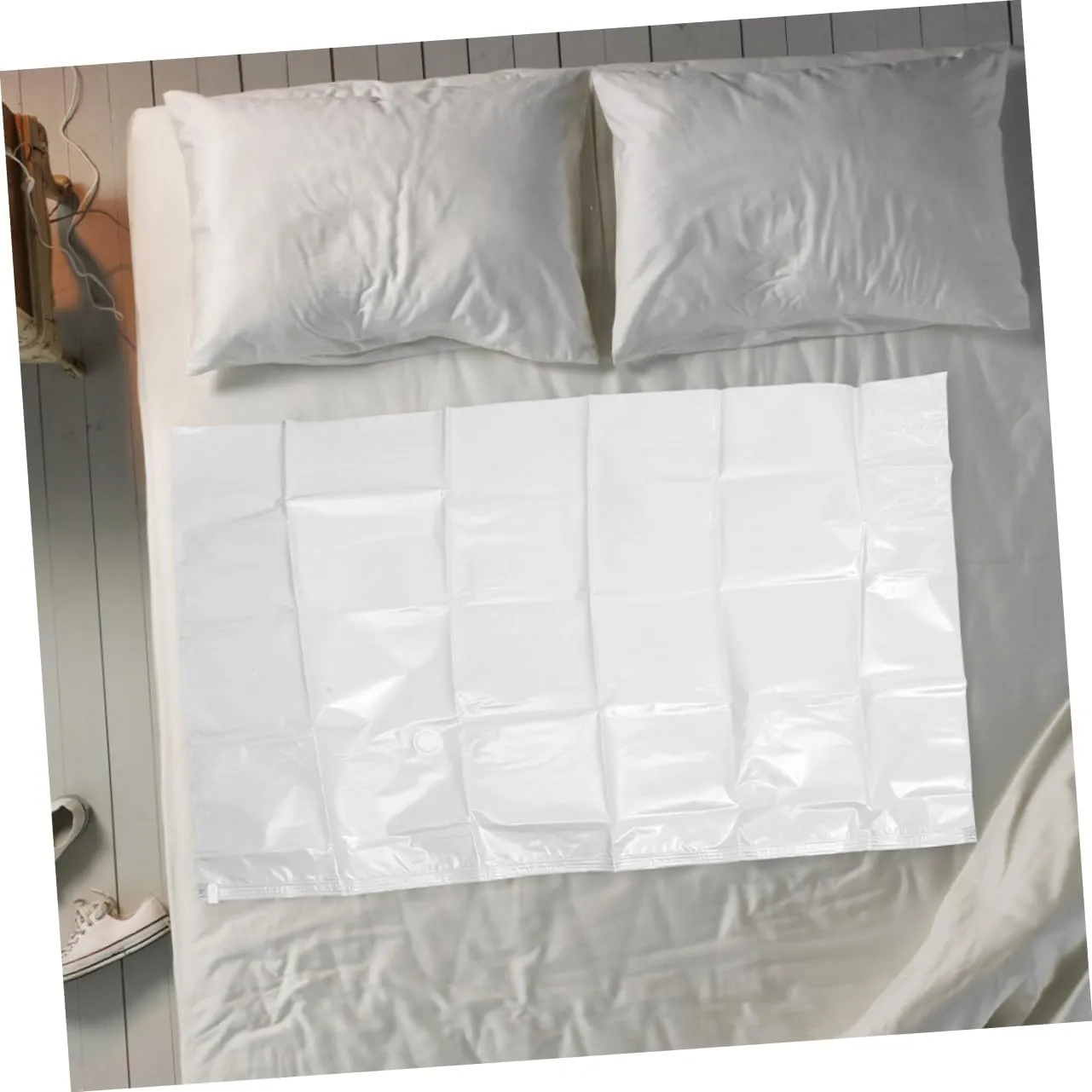 2pcs Vacuum Sealed Storage Bags for Clothes and Mattresses Compression Bags Extra Thick Mil for Organizing Bedding Moving and Seasonal Storage