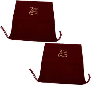 2pcs Velvet Drawstring Hair Dryer Bag Makeup Jewelry Storage Bag with Organizer for Travel Hair Styling Tools Carrier for Home