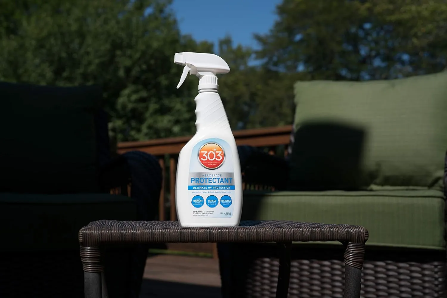 303 Products Aerospace Protectant Spray, UV Protection, Repels Dust, Dirt, & Staining, Matte Finish, Restores Like-New Appearance, Outdoor Cleaning Supplies 32 Fl. Oz.