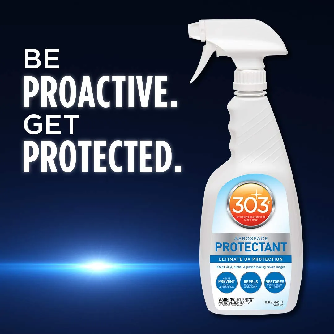 303 Products Aerospace Protectant Spray, UV Protection, Repels Dust, Dirt, & Staining, Matte Finish, Restores Like-New Appearance, Outdoor Cleaning Supplies 32 Fl. Oz.