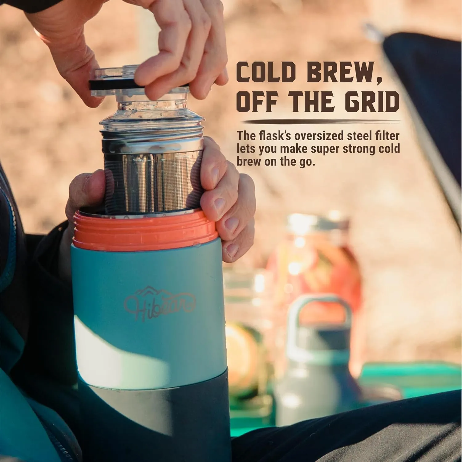 32oz All-Day Adventure Flask - As Seen on Shark Tank - The Insulated Multi-Tool of Beverage Bottles - Craft Pourover, Cold Brew, Tea, Water Infusion, Wine Decanting, Hydration.