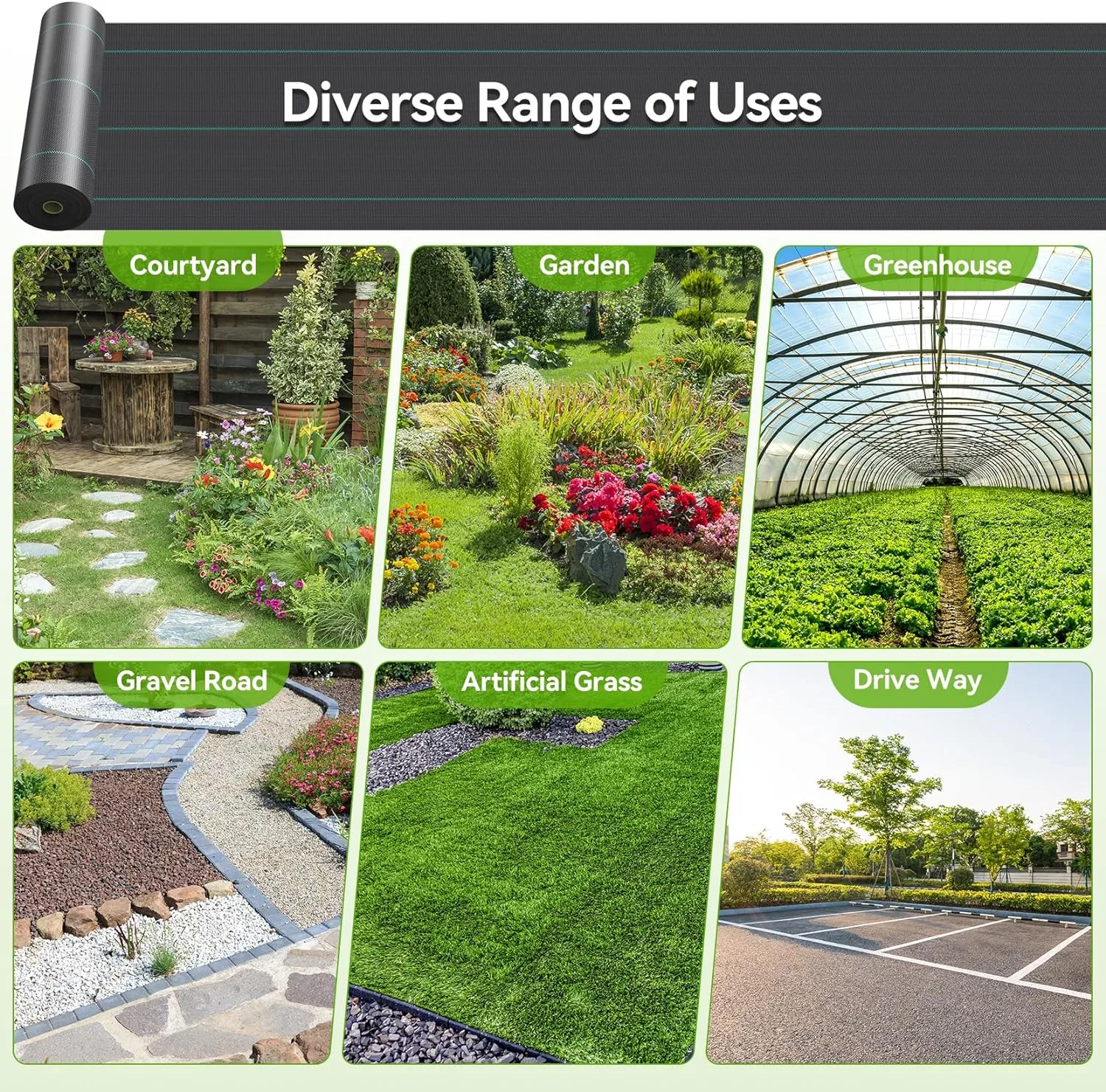 3ftx300ft Weed Barrier Landscape Fabric Heavy Duty, Woven Weed Control Cloth, Woven Geotextile Fabric for Underlayment, Gardening Ground, Commercial Driveway Weed Block Cover Mat