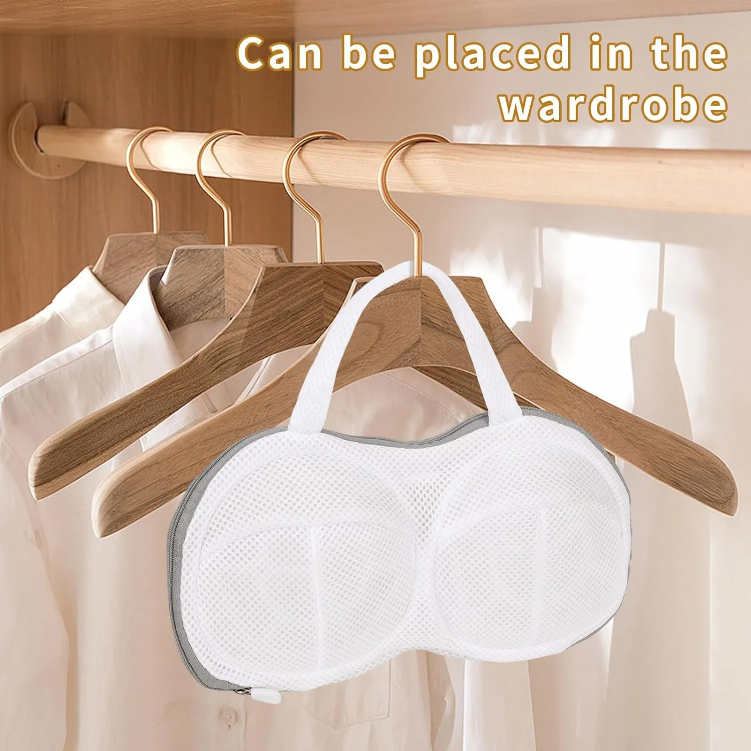 3Pcs Bra laundry bags,Bra Washing Bag for Laundry Lingerie Underwear Brassiere Bag,Lingerie Bags with 3D Skeleton for Washing Machine,Grey（A to C Cups）