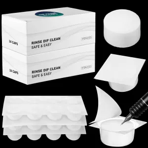 48 Pcs Dip Foam Rinse Cup Disposable Dip Cups Cleaning for Needles Tip Professional Cartridge Foam for Blending Rinsing Diluting Drying Ink