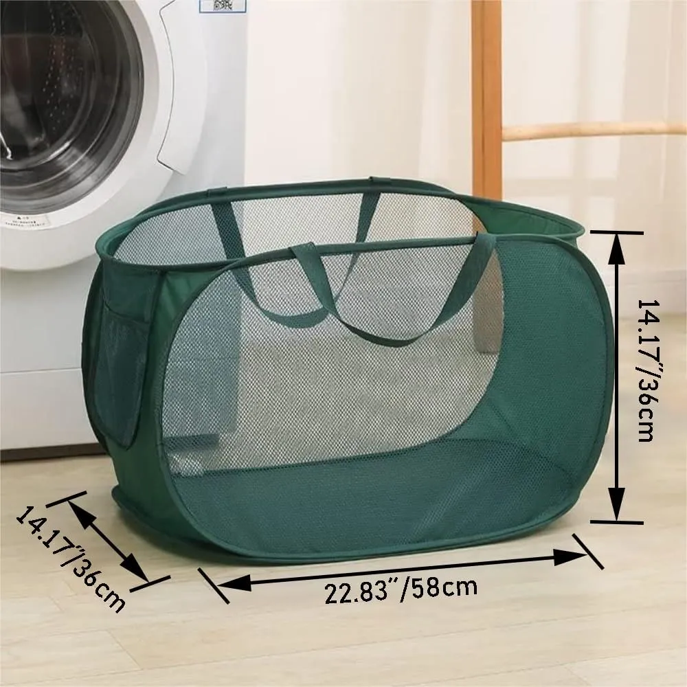 5 Pcs Collapsible Laundry Baskets, Opening Laundry Hamper, Foldable Laundry Basket, Dirty Clothes Basket for Clothes & Laundry-Home Organization