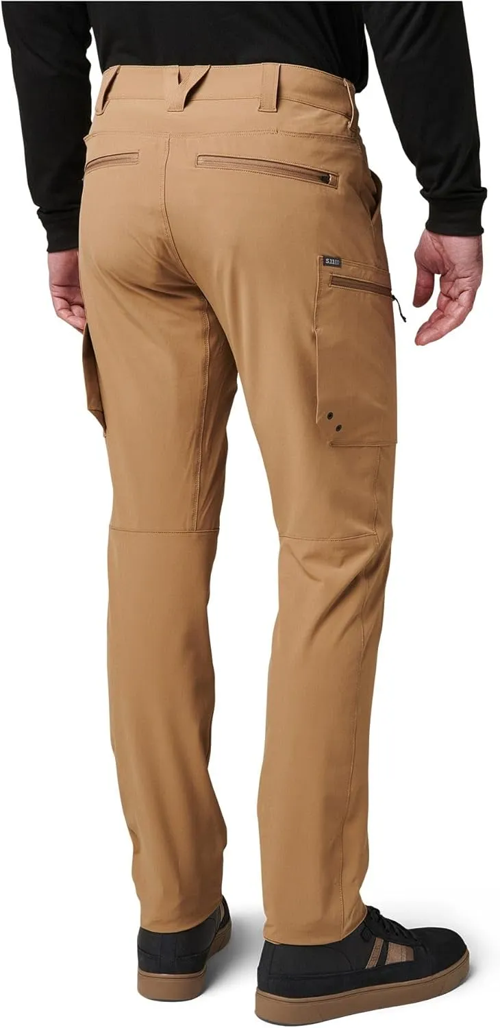 5.11 Tactical Men's Trail Pants - Slim-Fit Durable Mens Hiking Pant with 8 Cargo Pockets, Water-Repellent Fabric, Style 74556