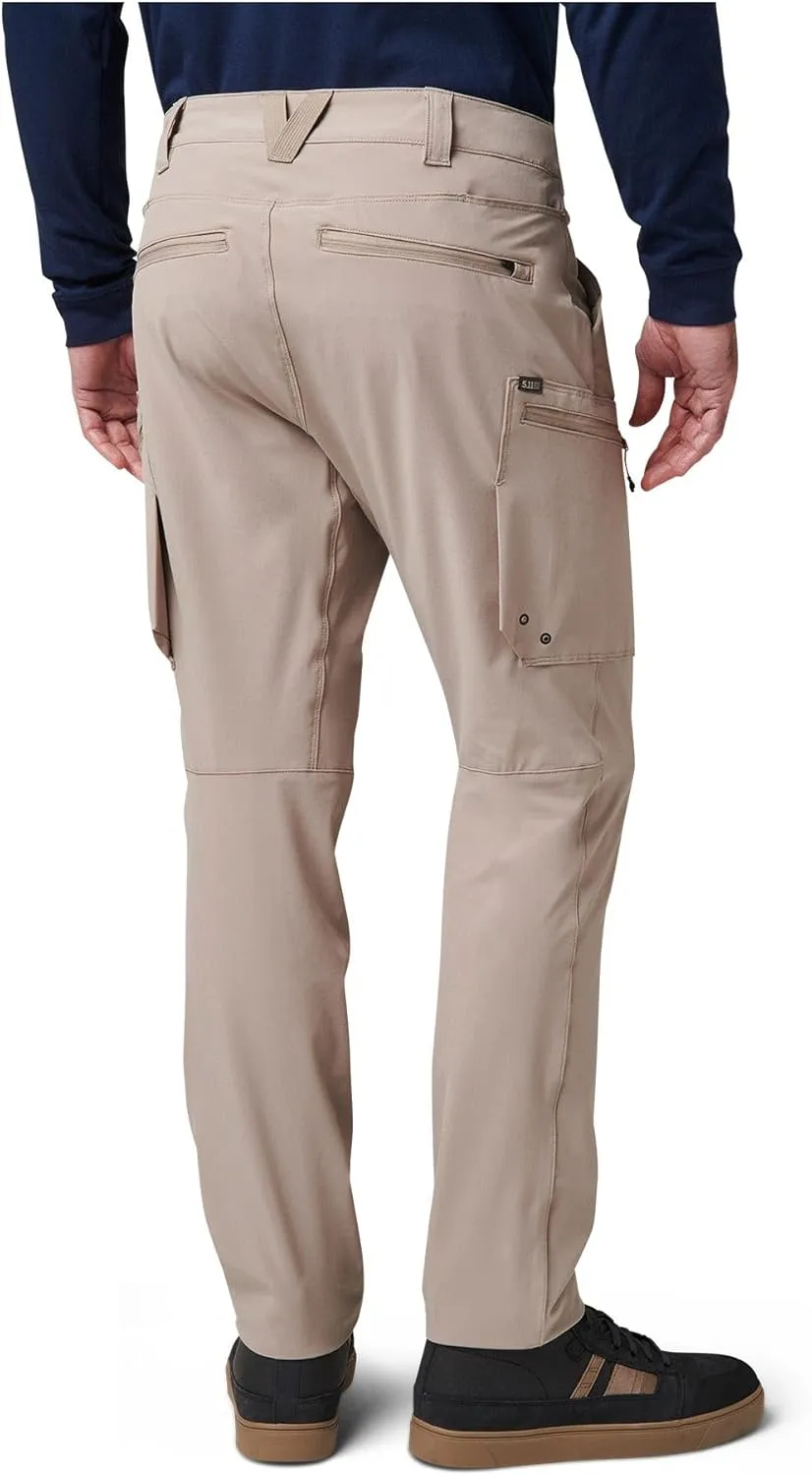 5.11 Tactical Men's Trail Pants - Slim-Fit Durable Mens Hiking Pant with 8 Cargo Pockets, Water-Repellent Fabric, Style 74556