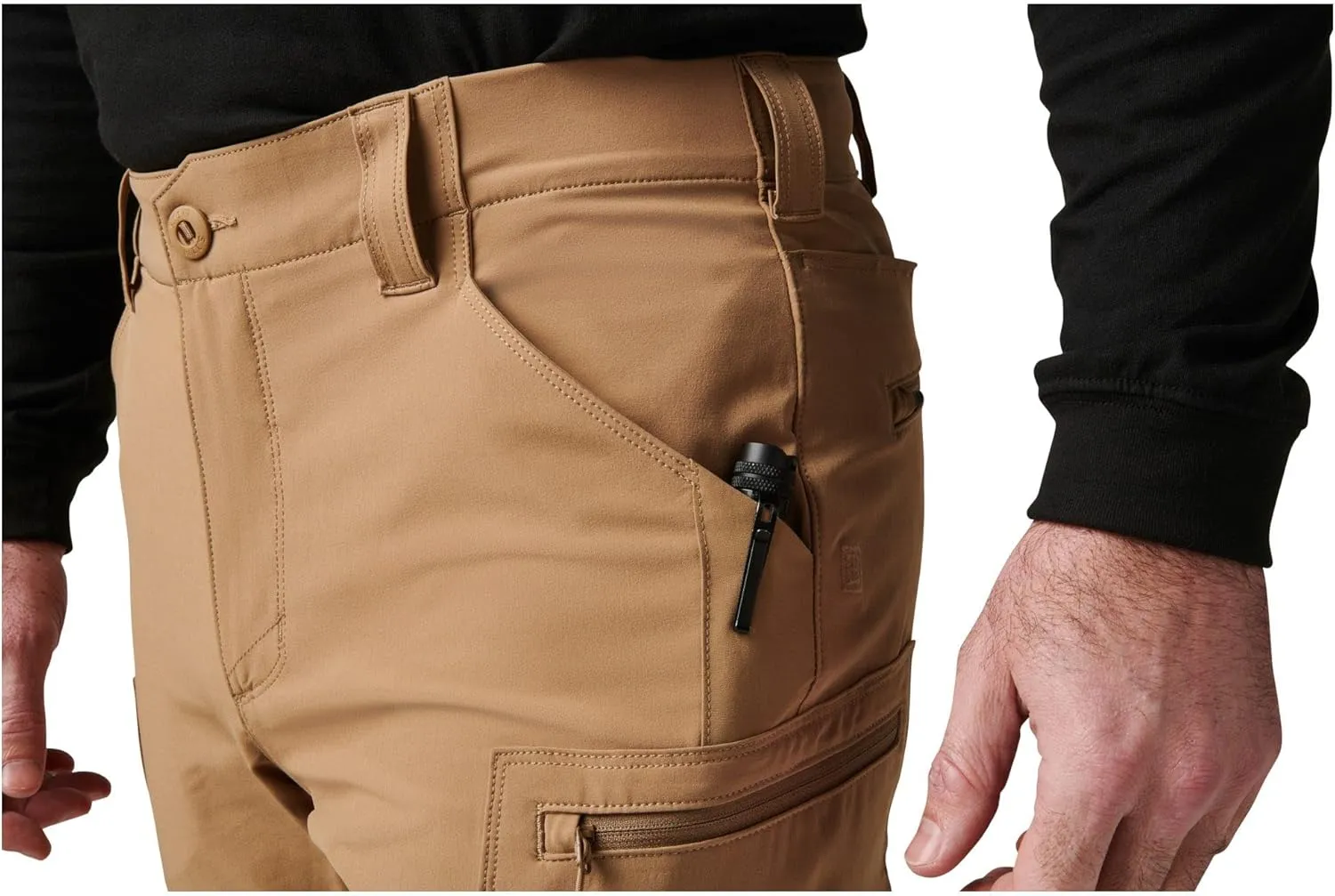 5.11 Tactical Men's Trail Pants - Slim-Fit Durable Mens Hiking Pant with 8 Cargo Pockets, Water-Repellent Fabric, Style 74556