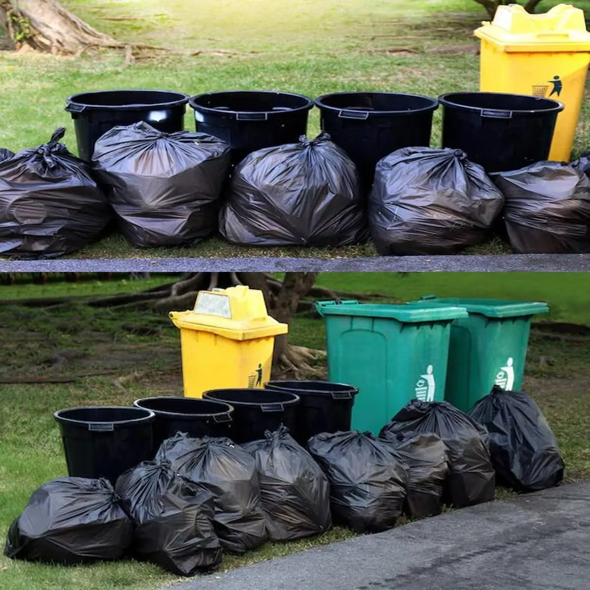 55-60 Gallon Trash Bags, 50 Count Bulk, Black Heavy Duty Garbage bags, Multi-purpose Trash Can Bin Liners for home Commercial, Outdoor, Construction, Industrial, Lawn, Leaf