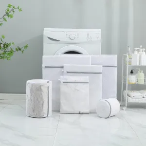 6 Pcs Mesh Laundry Bag Set - Breathable And Sturdy Zipper - Ideal For Underwear, Clothing, Shoes, Socks, And Travel