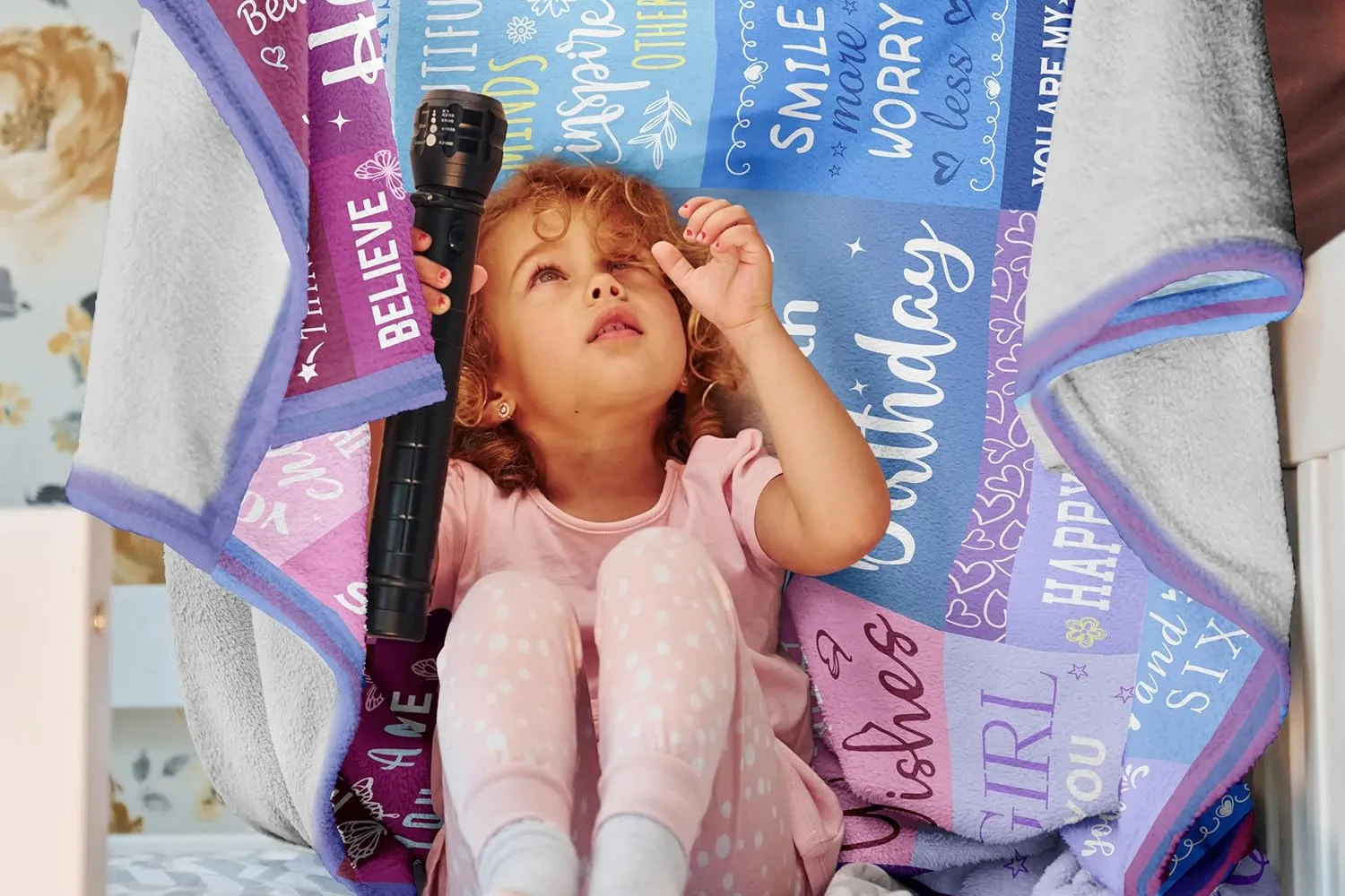 6 Year Old Girl Birthday Gifts Blanket, 6th Birthday Decorations for Girls, Six Year Old Girl Birthday Gifts 60"X50"