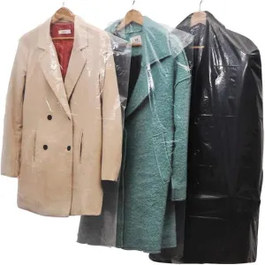 80Pcs Dry Cleaner Bags Plastic Clear Can be Hung Transparent Clothing Dust Cover