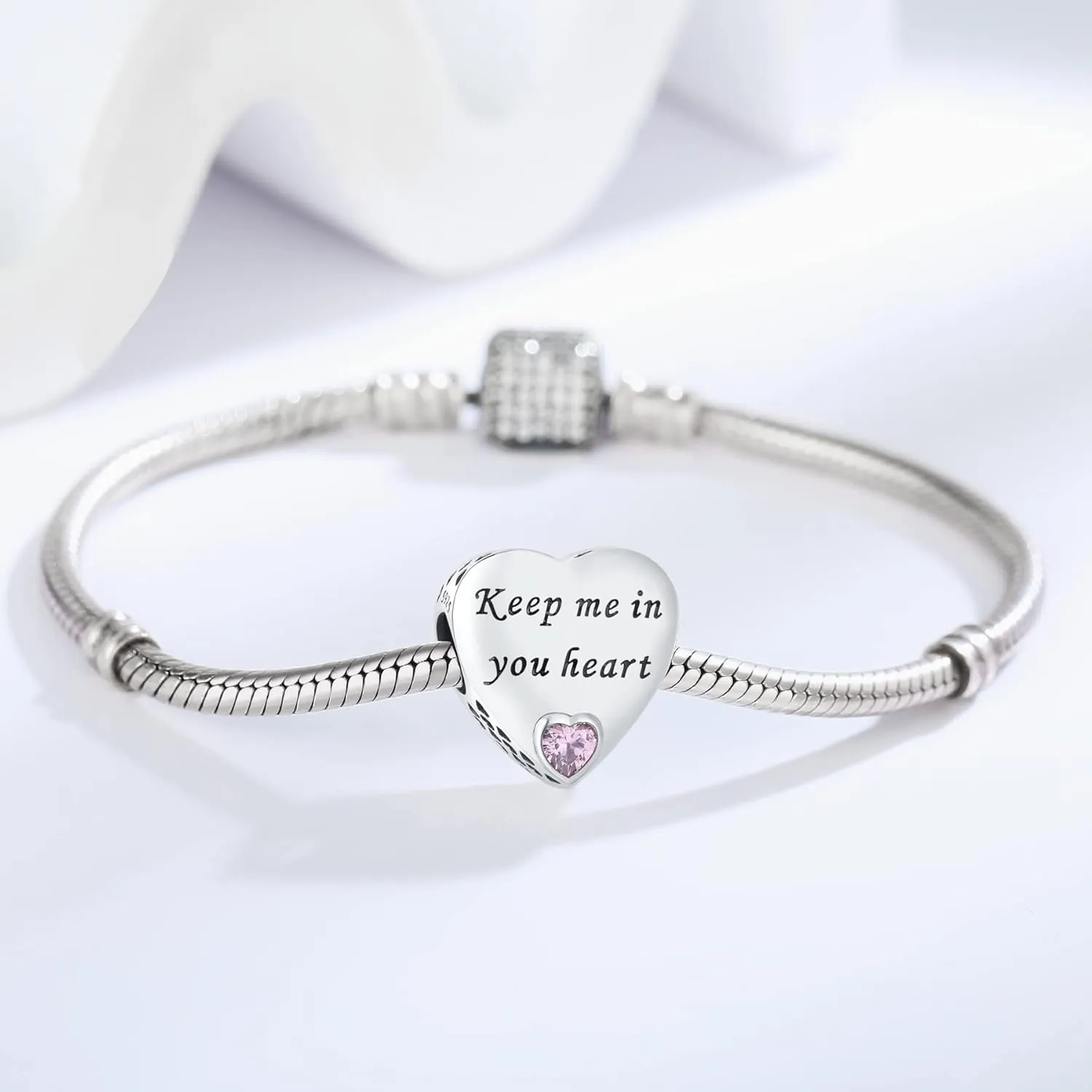 925 Sterling Silver Charms Fit Pandora Charms Bracelet I Love You to Infinity and Beyond Fit Wife Mother's Day Christmas Birthday Gift