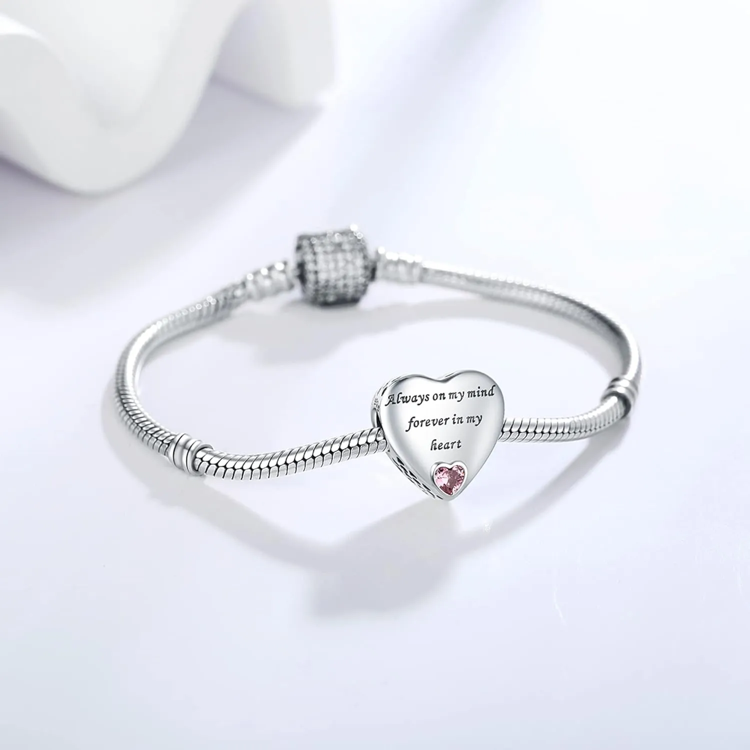 925 Sterling Silver Charms Fit Pandora Charms Bracelet I Love You to Infinity and Beyond Fit Wife Mother's Day Christmas Birthday Gift