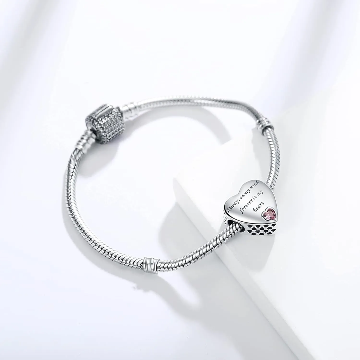 925 Sterling Silver Charms Fit Pandora Charms Bracelet I Love You to Infinity and Beyond Fit Wife Mother's Day Christmas Birthday Gift