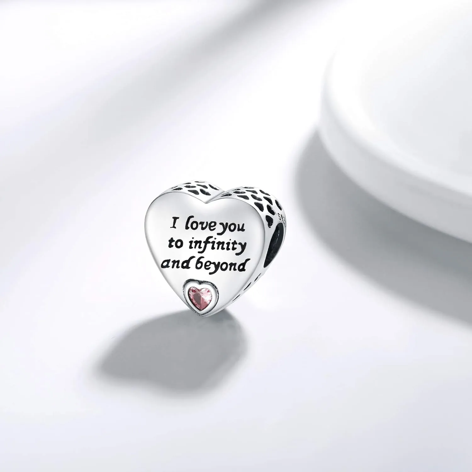 925 Sterling Silver Charms Fit Pandora Charms Bracelet I Love You to Infinity and Beyond Fit Wife Mother's Day Christmas Birthday Gift
