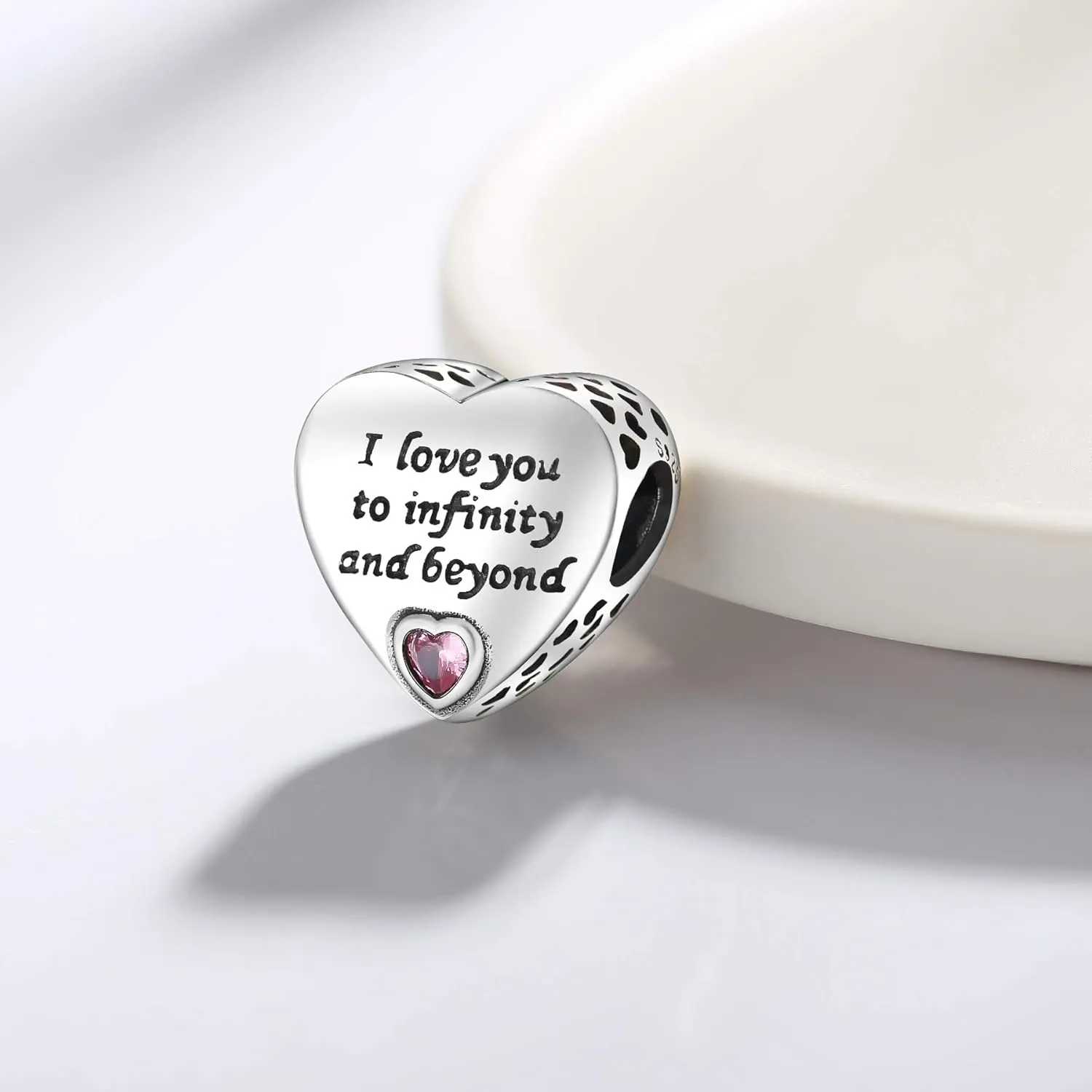 925 Sterling Silver Charms Fit Pandora Charms Bracelet I Love You to Infinity and Beyond Fit Wife Mother's Day Christmas Birthday Gift