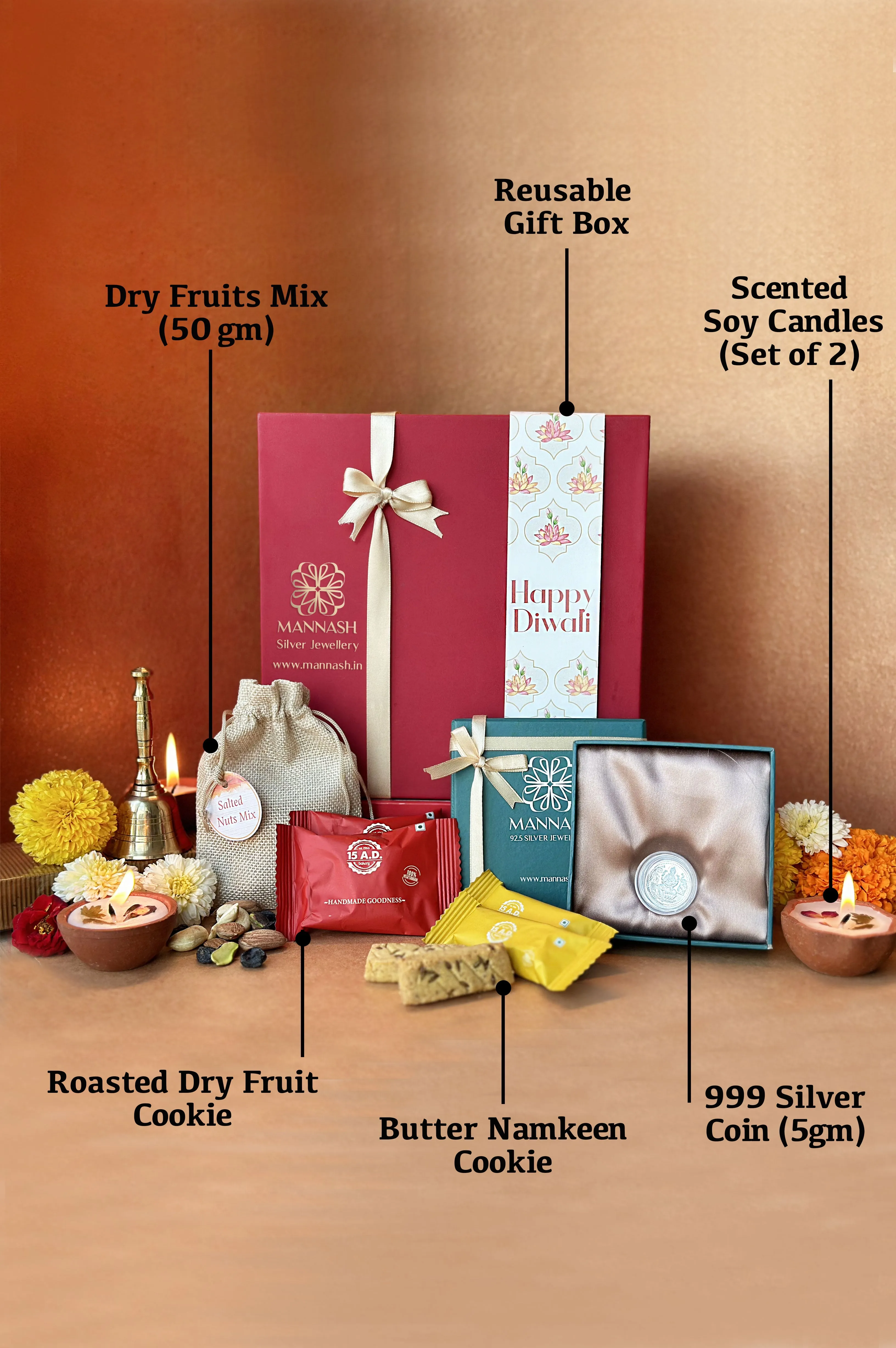 999 Purity Silver Lakshmi Coin (5gm) - Atrangi Family Wali Diwali Gift Hamper