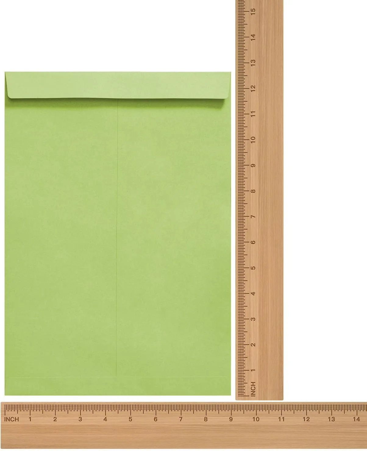 9" x 12.75" Light Green Self-Seal Catalog Envelopes for Invitation Cards, Organizing and Storage, Pictures, Photos, Documents (100 PCS)