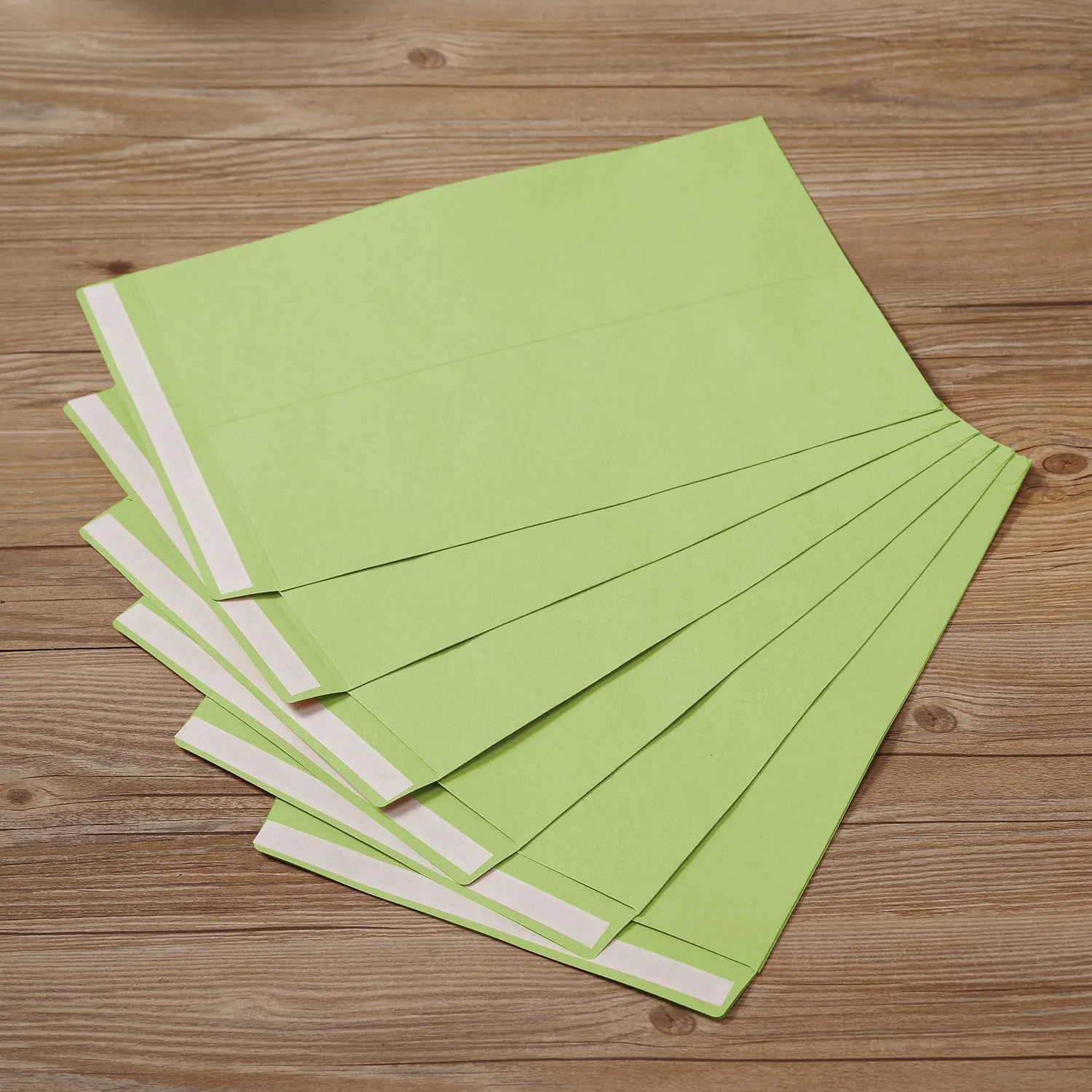 9" x 12.75" Light Green Self-Seal Catalog Envelopes for Invitation Cards, Organizing and Storage, Pictures, Photos, Documents (100 PCS)