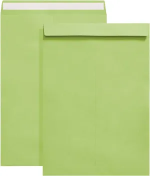 9" x 12.75" Light Green Self-Seal Catalog Envelopes for Invitation Cards, Organizing and Storage, Pictures, Photos, Documents (100 PCS)