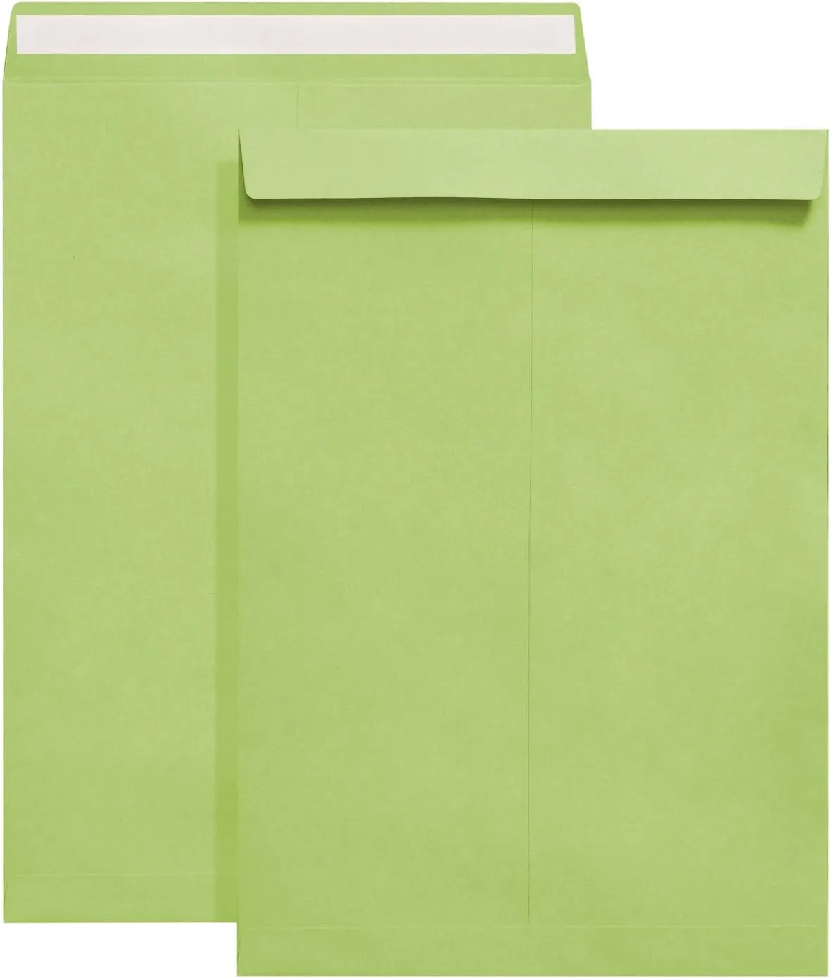 9" x 12.75" Light Green Self-Seal Catalog Envelopes for Invitation Cards, Organizing and Storage, Pictures, Photos, Documents (100 PCS)