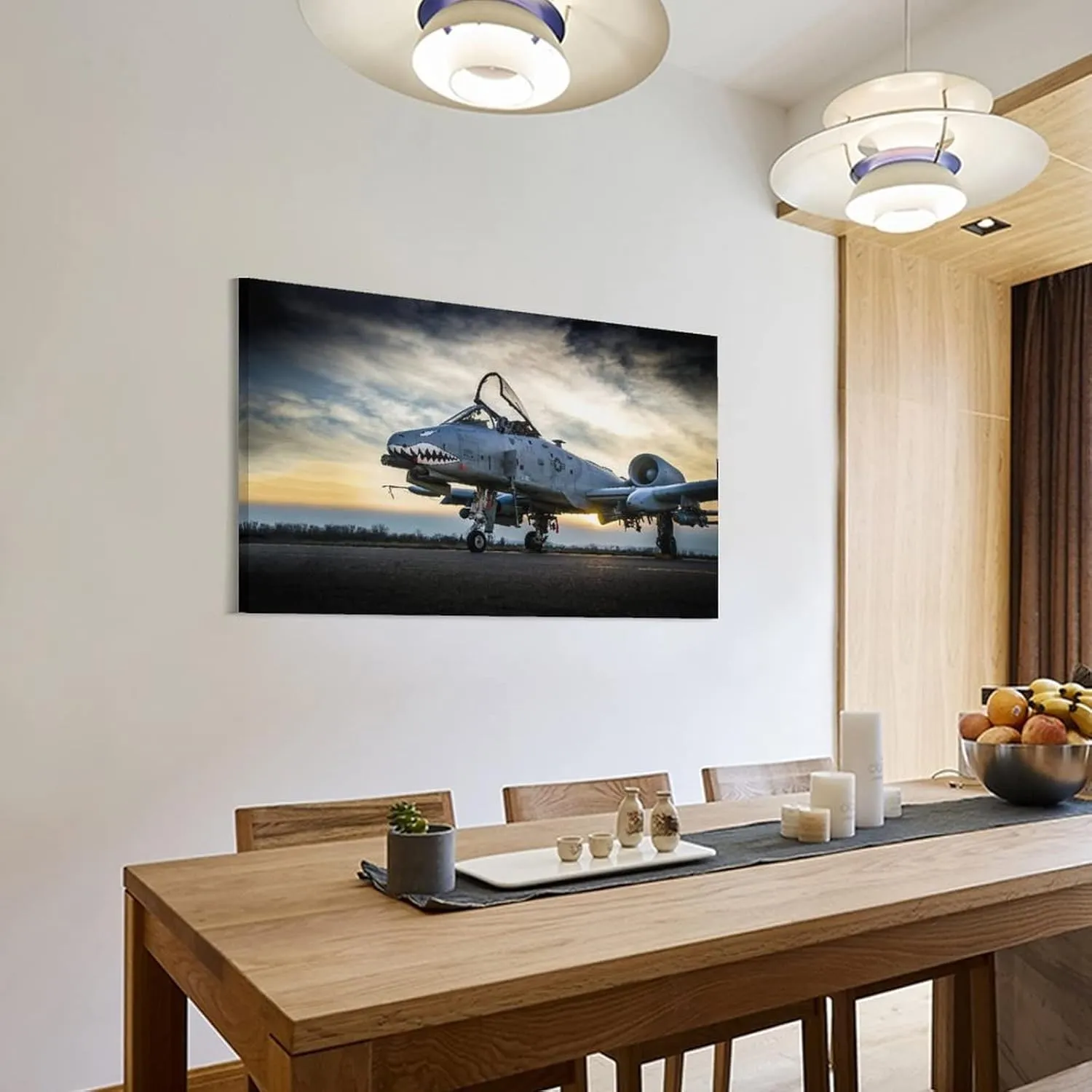 A-10 Thunderbolt II Warthog Canvas Poster, World War II （WW2） attack Aircraft Wall Art (26) Poster Decorative Painting Canvas Wall Art Living Room Posters Bedroom Painting 16x24inch(40x60cm)